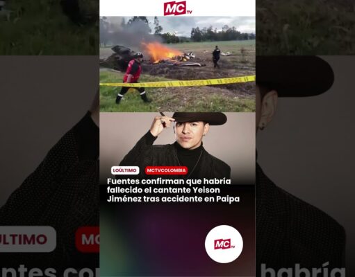 Fallece el cantante colombiano Yeison Jiménez en accidente aéreo: conozca los detalles