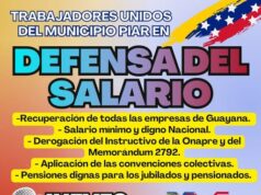 UPATA SE UNE A LA GRAN CONCENTRACIÓN NACIONAL POR EL AUMENTO DEL SALARIO.