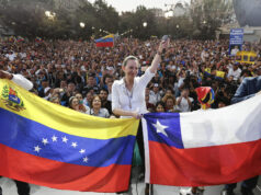 La mayor concentración fuera de Venezuela: Miles de personas aclamaron a María Corina Machado en Chile