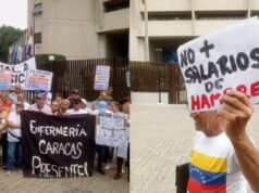 EN VIDEO: Trabajadores universitarios protestaron frente al TSJ para exigir respuestas por los salarios