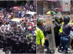 EN VIDEOS: Trabajadores rompen piquetes policiales y buscan llegar a Miraflores, exigen salarios dignos