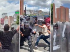 Tensión en Plaza Venezuela: Estudiantes de la UCV se enfrentaron a la PNB tras protesta por muerte de madre de Víctor Quero