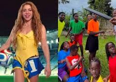 Shakira invita a un grupo de niños de Uganda a bailar con ella en la final del Mundial