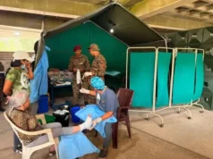 Instalan un hospital de campaña en el Hipódromo La Rinconada