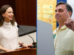 María Corina Machado felicito a Flávio Bolsonaro
